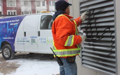 Winter graffiti removal