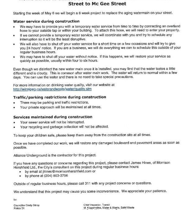 Construction Notice