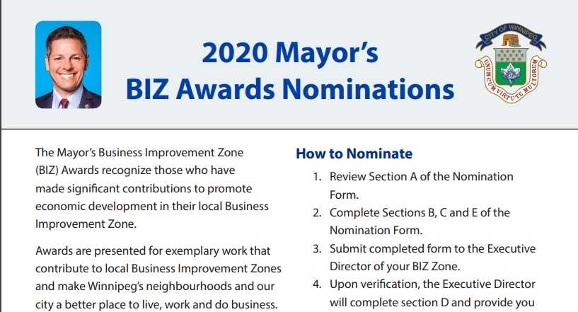 2020 Mayors BIZ Awards Nominations