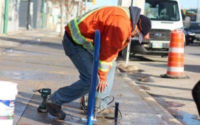 West End BIZ Installs 150th Bike Rack in the West End